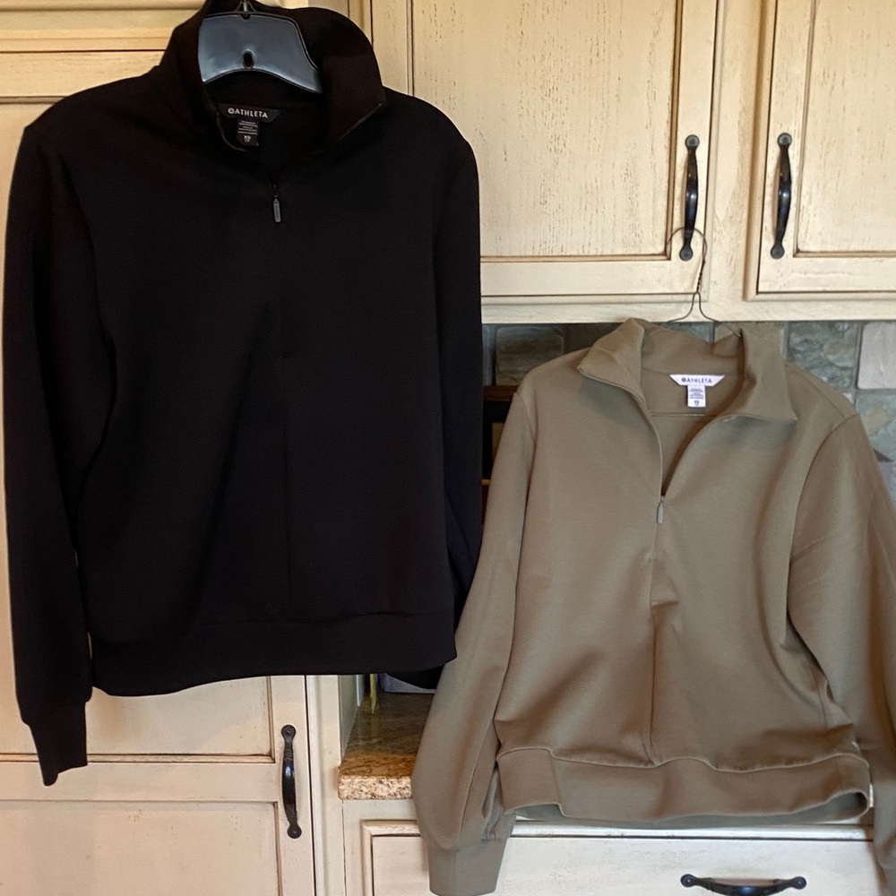 2 Athleta ALLURE Quarter-Zip Pullovers-Popovers-sweatshirts - tops